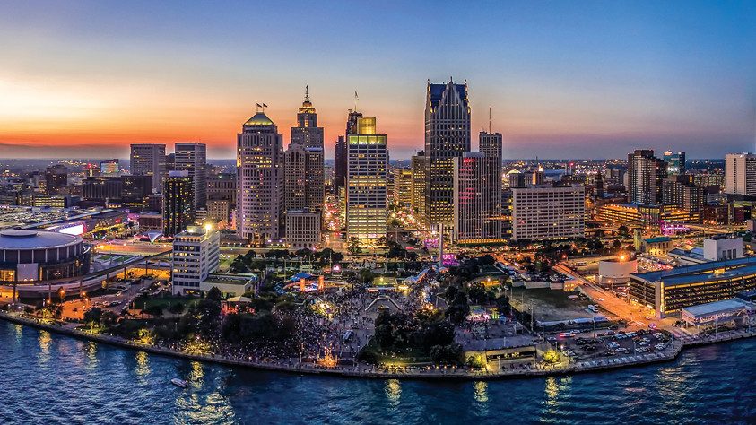 Photo of the Detroit skyline.