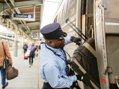 Amtrak suitcase deals size