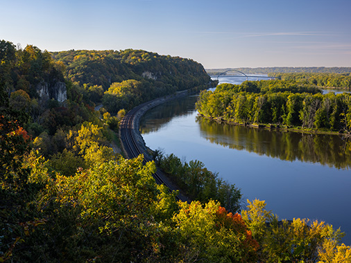 Vista panorámica del río Mississippi