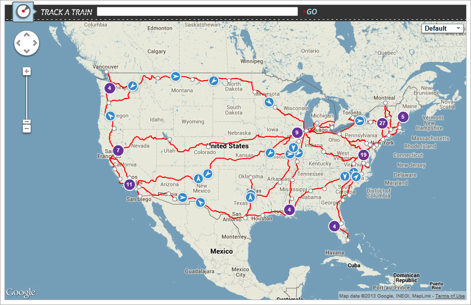 Amtrak Map