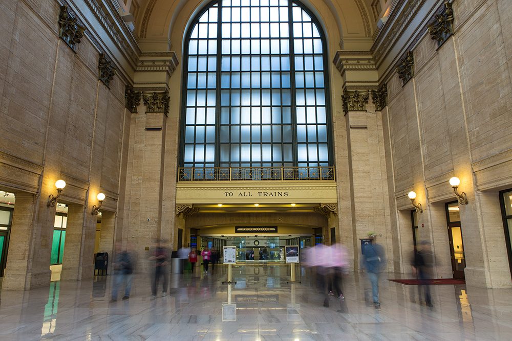 Interior del Chicago Union Station de Amtrak