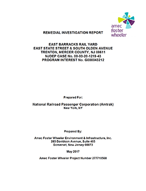 Rapport de l'étude de réhabilitation - East Barracks Rail Yard