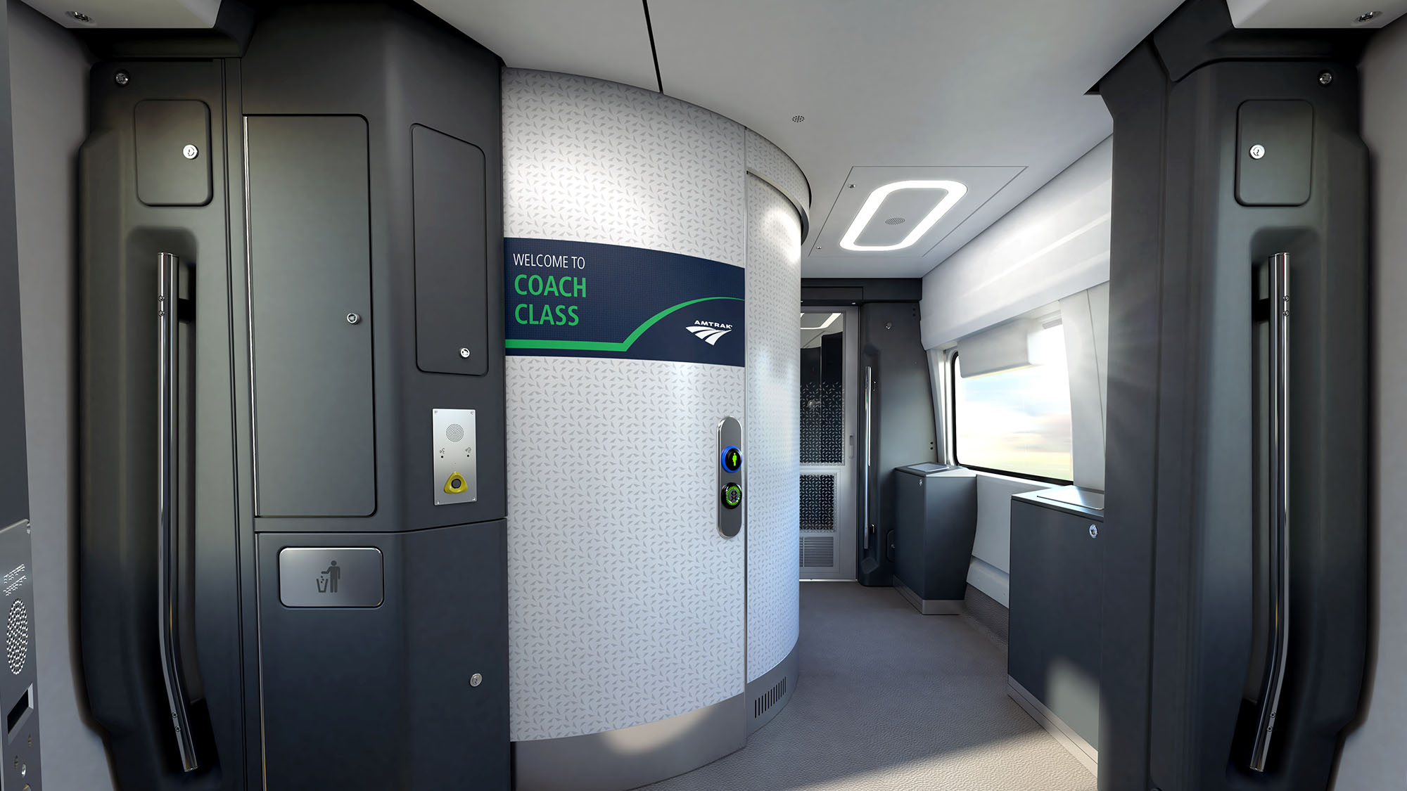 Rendu conceptuel des trains interurbains d'Amtrak