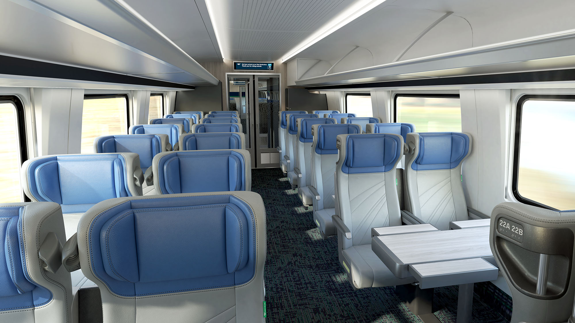 Rendu conceptuel des trains interurbains d'Amtrak