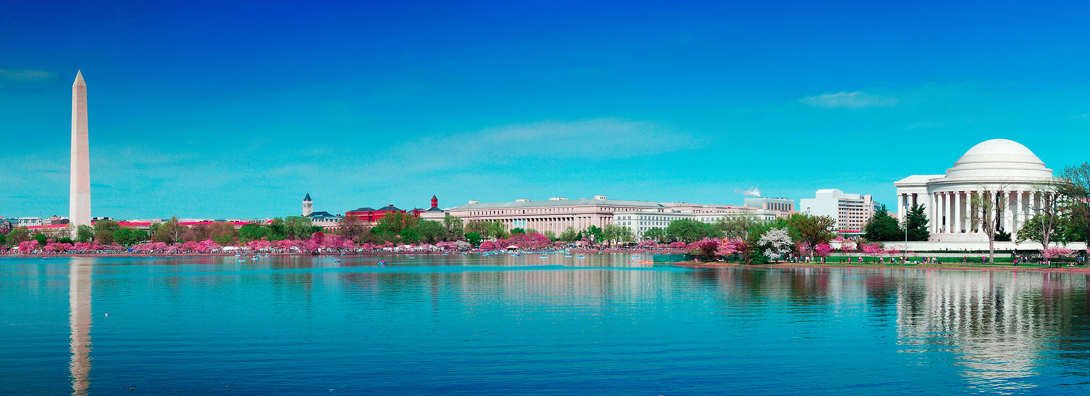 Panorama de Washington, DC, avec divers monuments nationaux