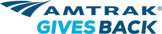 Amtrak Gives Back logo