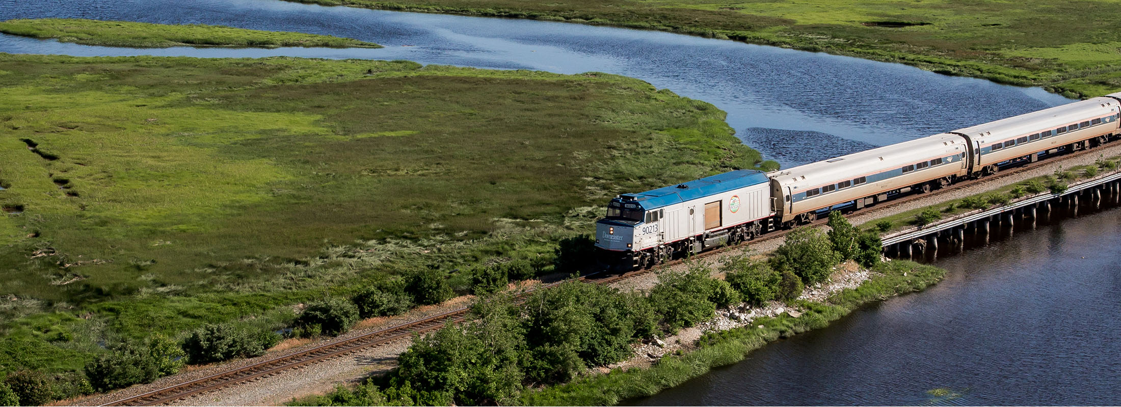 Downeaster Aerial View Train Image 