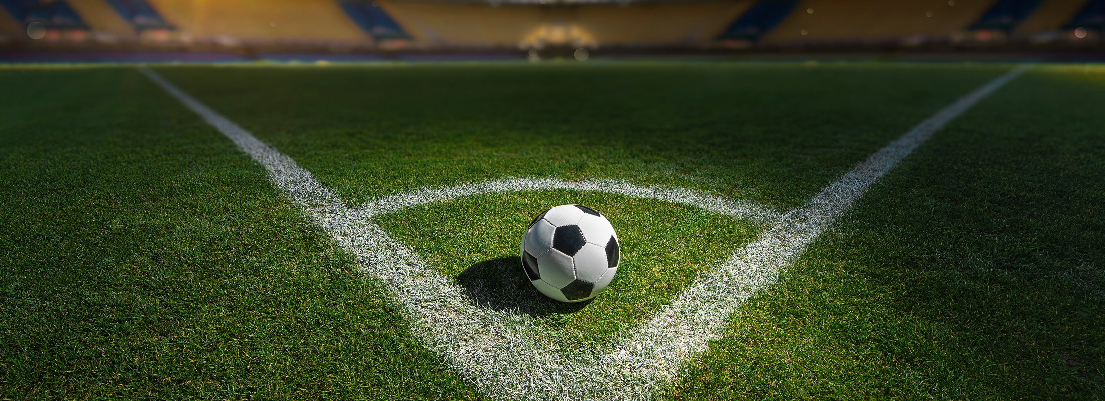 足球场上的足球