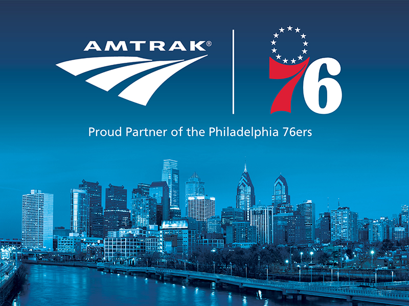 Amtrak 76ers Partner Philly