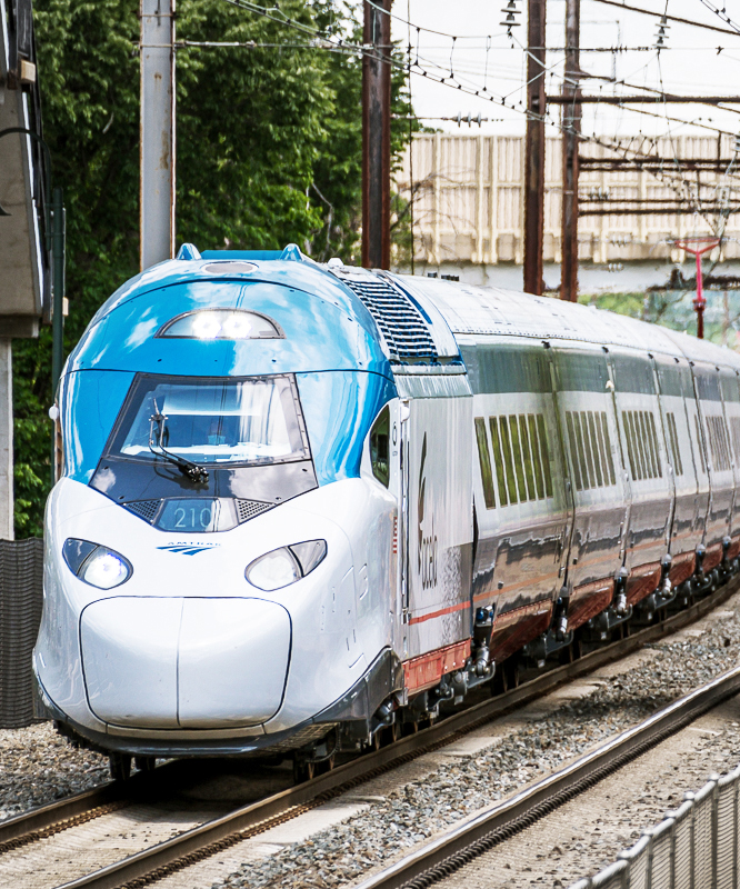 Parte delantera del motor del NextGen Acela