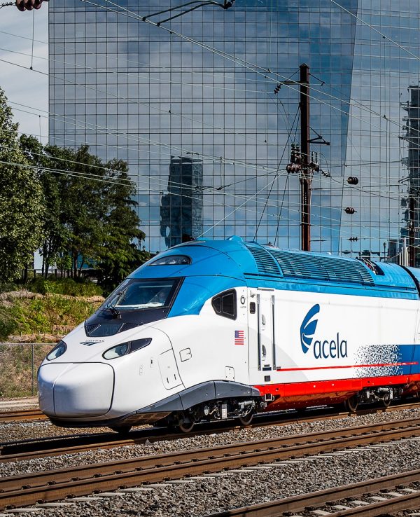 NextGen Acela Engine on traintracks